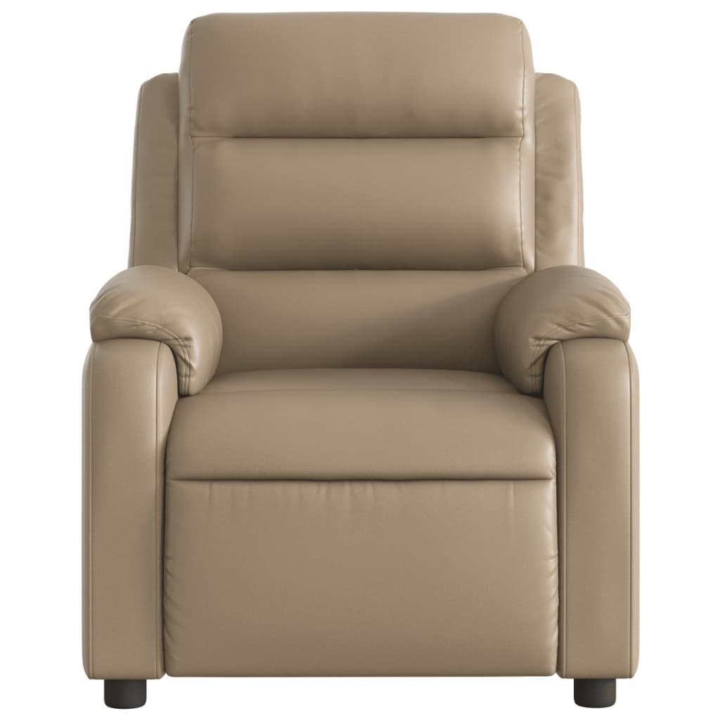 Fauteuil de massage simili cuir marron cappuccino