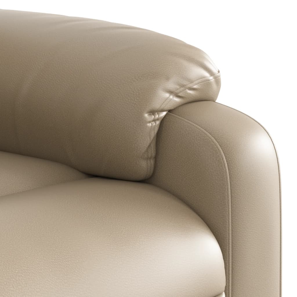 Fauteuil de massage simili cuir marron cappuccino