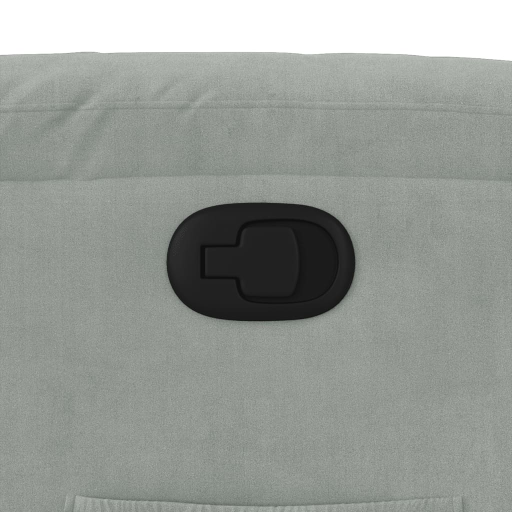 Fauteuil de relaxation velours gris clair