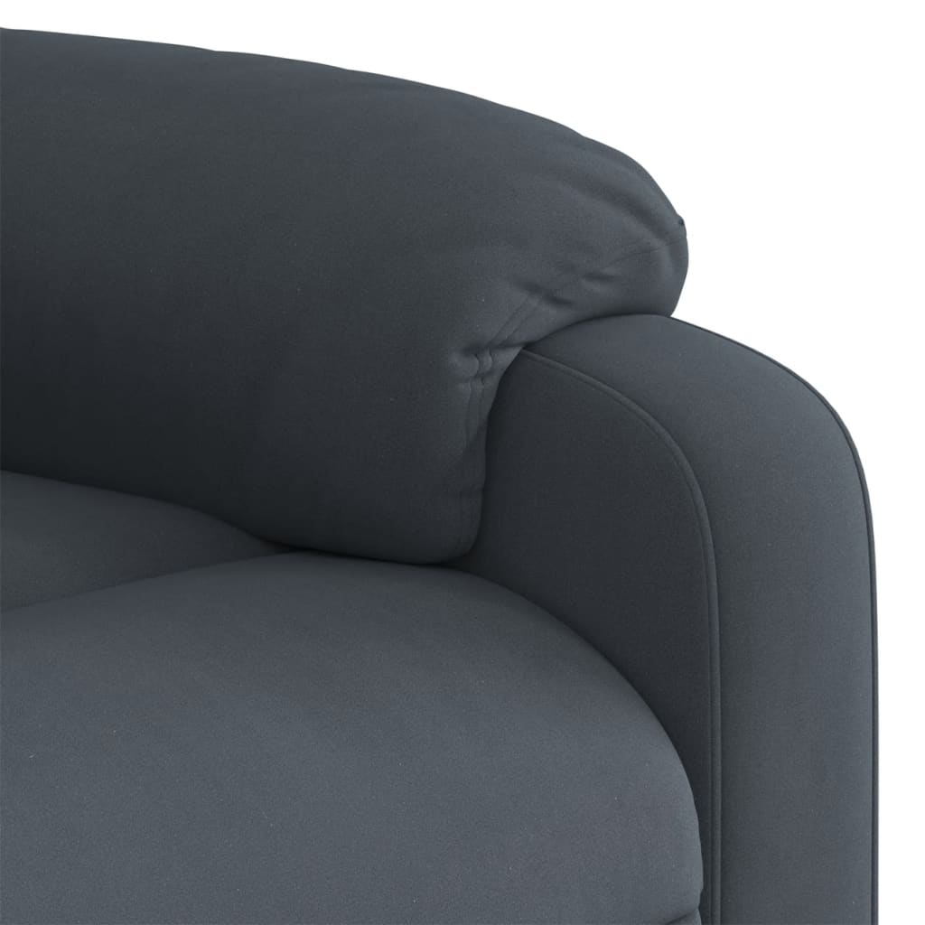 Fauteuil relax en velours gris foncé