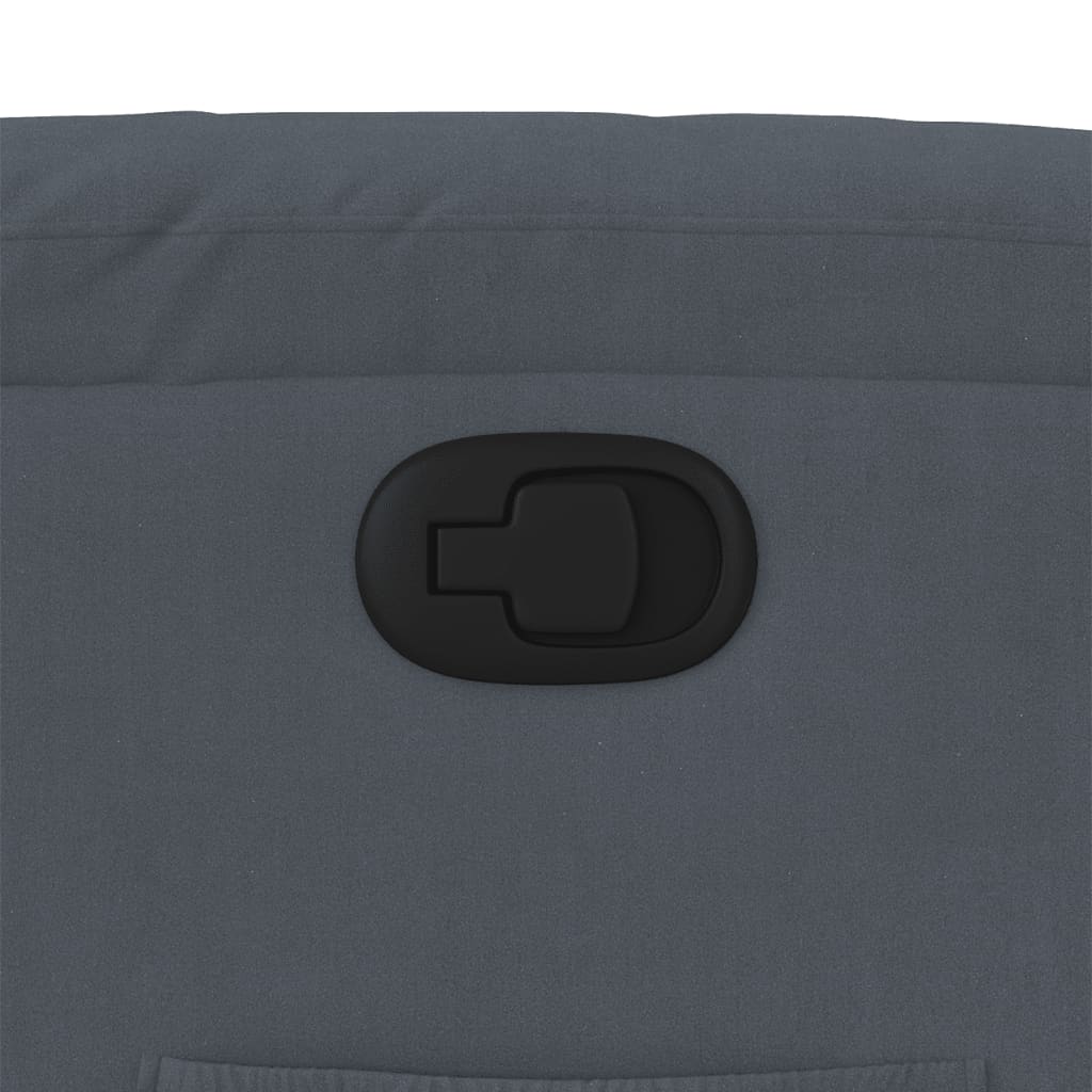 Fauteuil relax en velours gris foncé