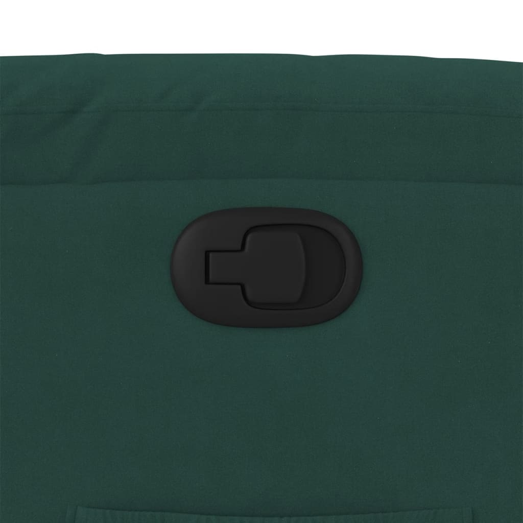 Fauteuil relax en velours vert foncé