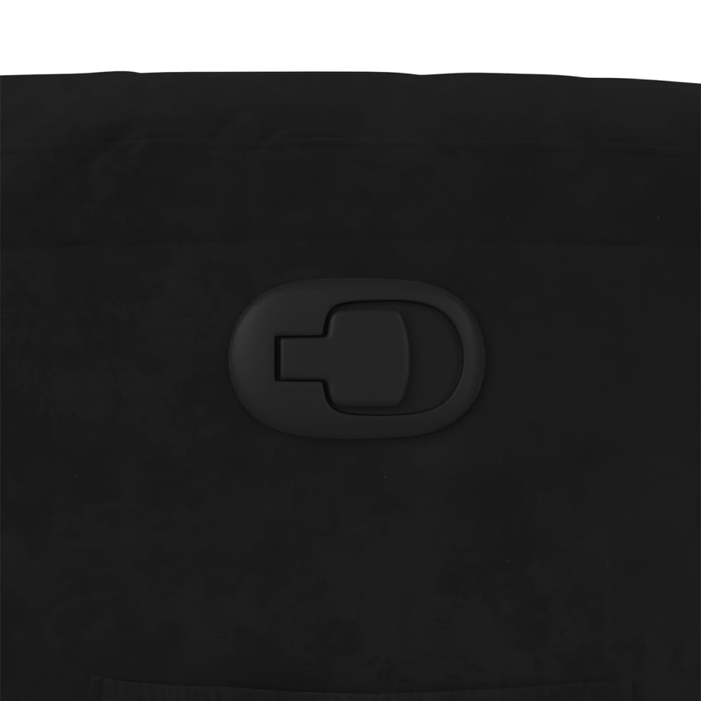 Fauteuil inclinable en velours noir
