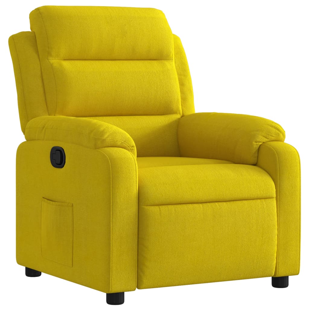 Fauteuil de relaxation velours jaune