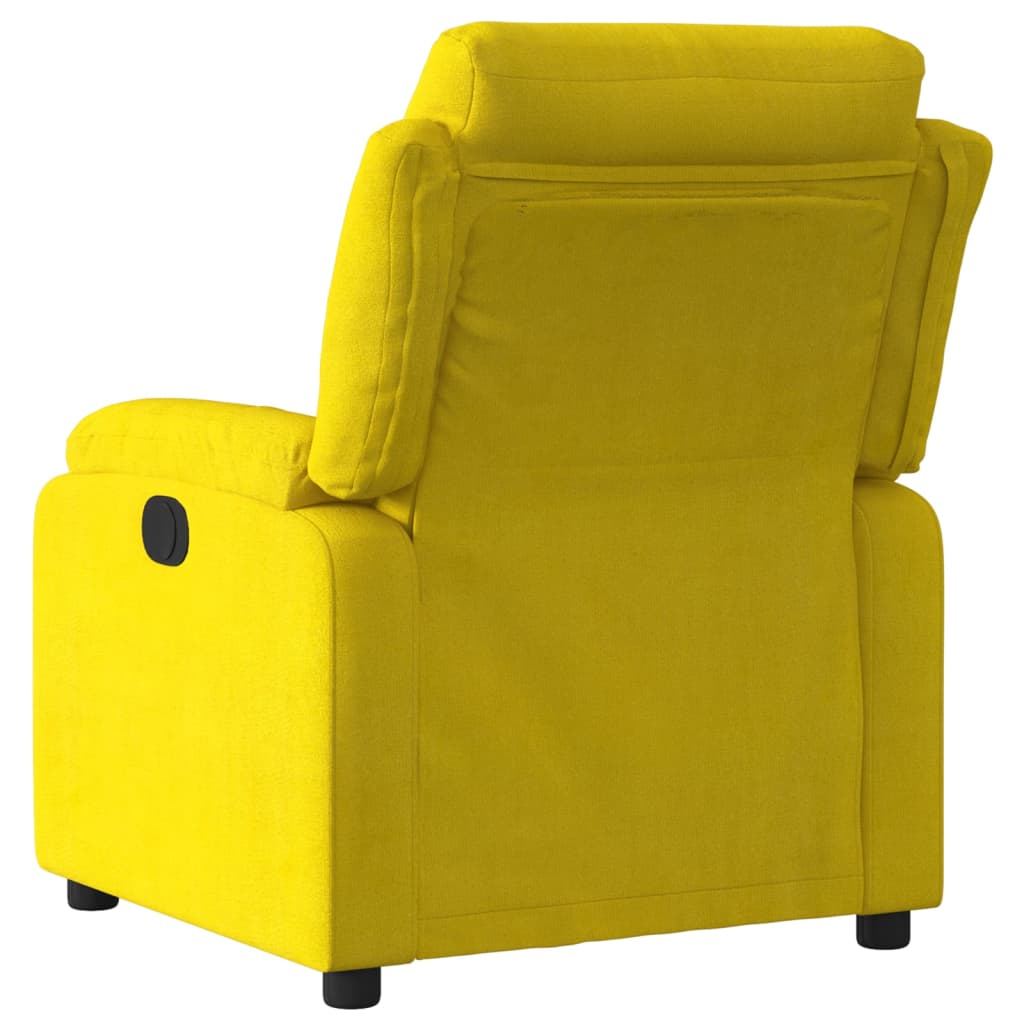 Fauteuil de relaxation velours jaune