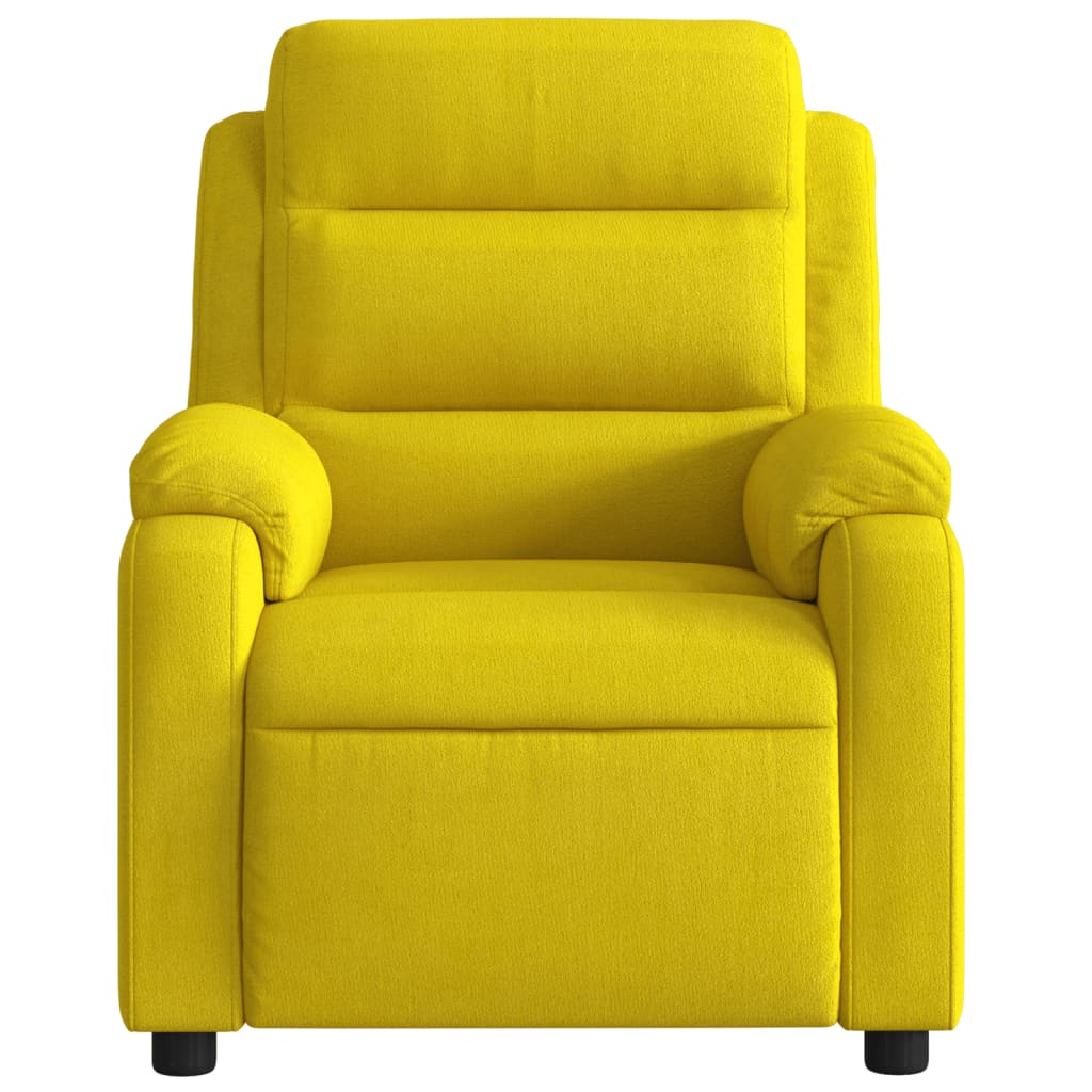 Fauteuil de relaxation velours jaune