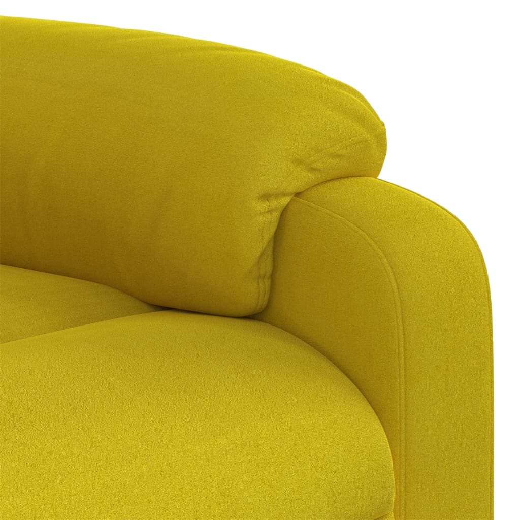 Fauteuil de relaxation velours jaune
