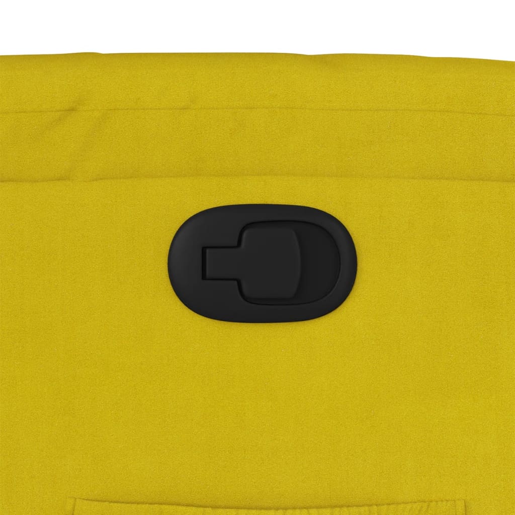Fauteuil de relaxation velours jaune