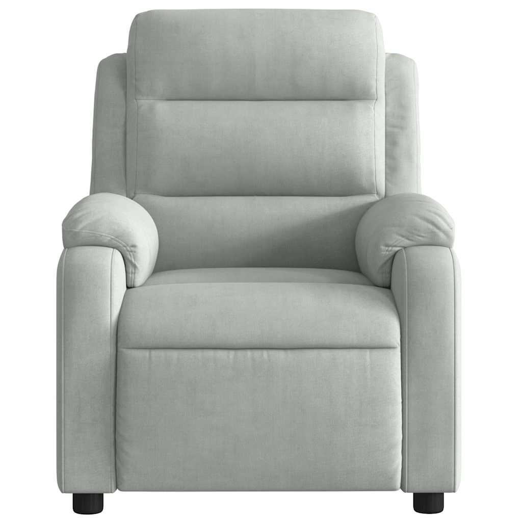 Fauteuil de massage velours gris clair