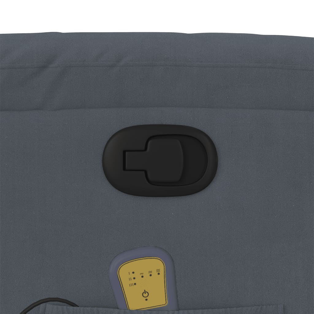 Massage chair dark grey velvet