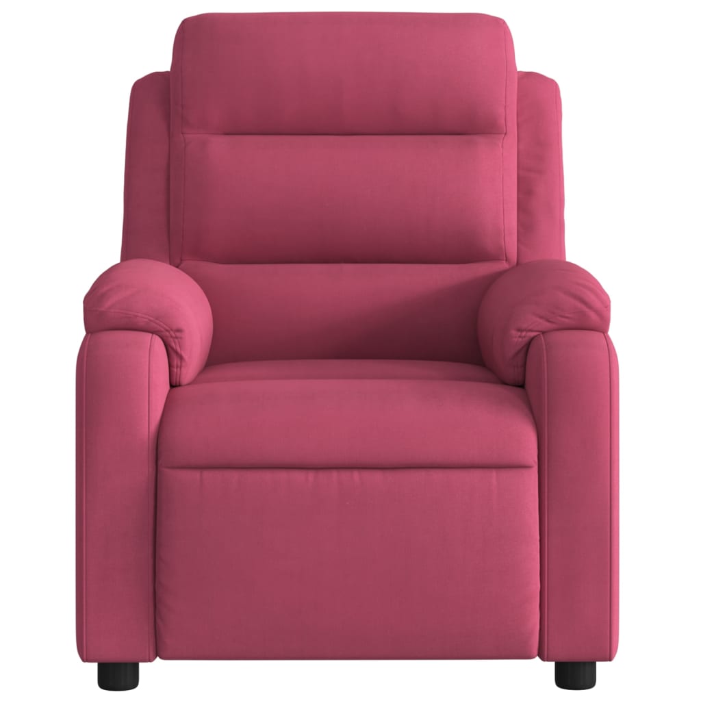 Fauteuil de massage velours rouge vin