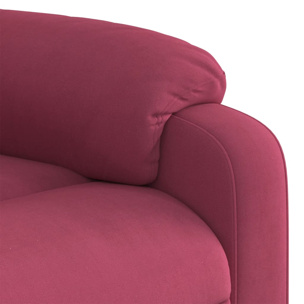 Fauteuil de massage velours rouge vin