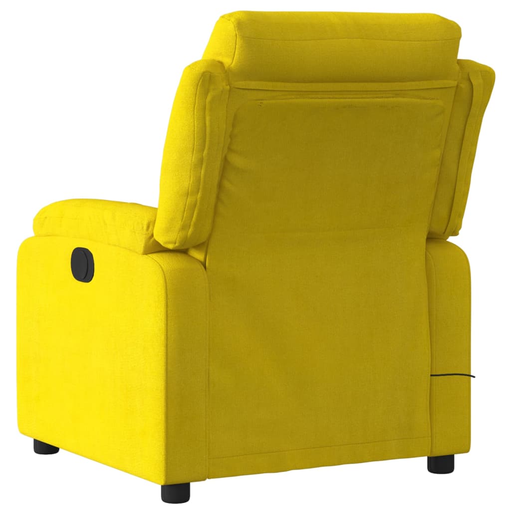 Fauteuil de massage en velours jaune