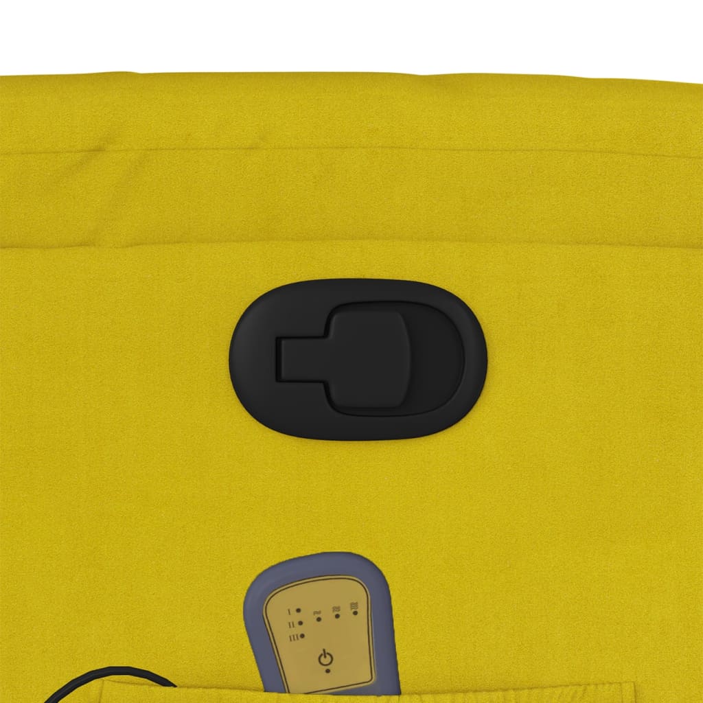 Fauteuil de massage en velours jaune