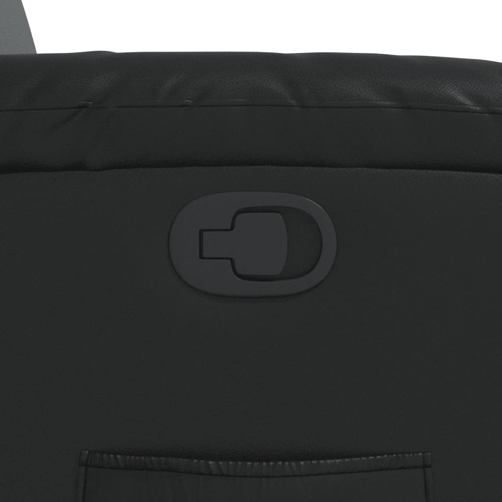 Fauteuil de relaxation simili cuir noir