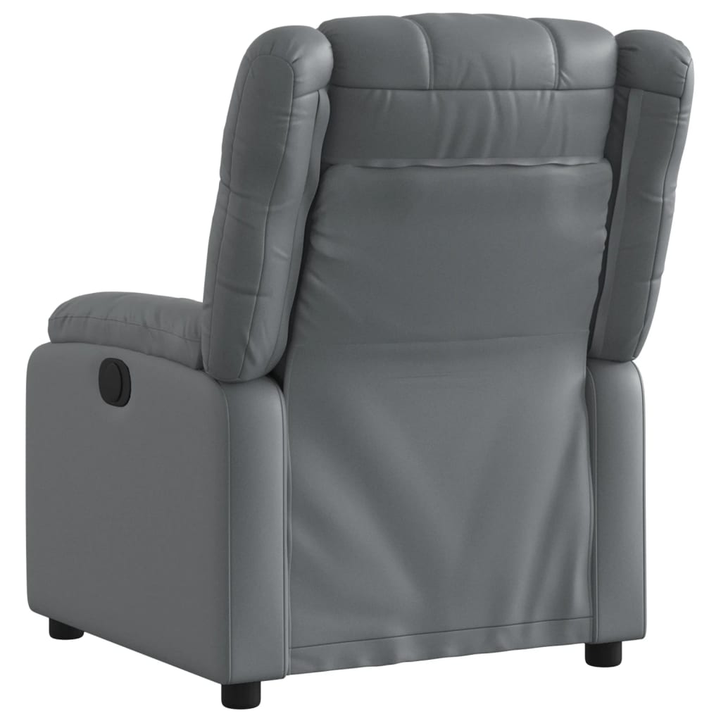 Fauteuil de relaxation simili cuir gris