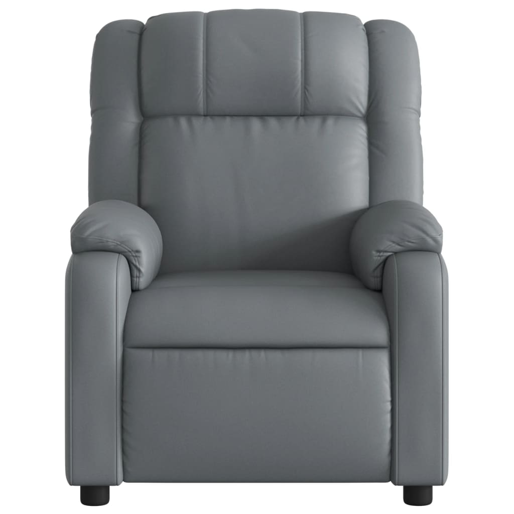 Fauteuil de relaxation simili cuir gris