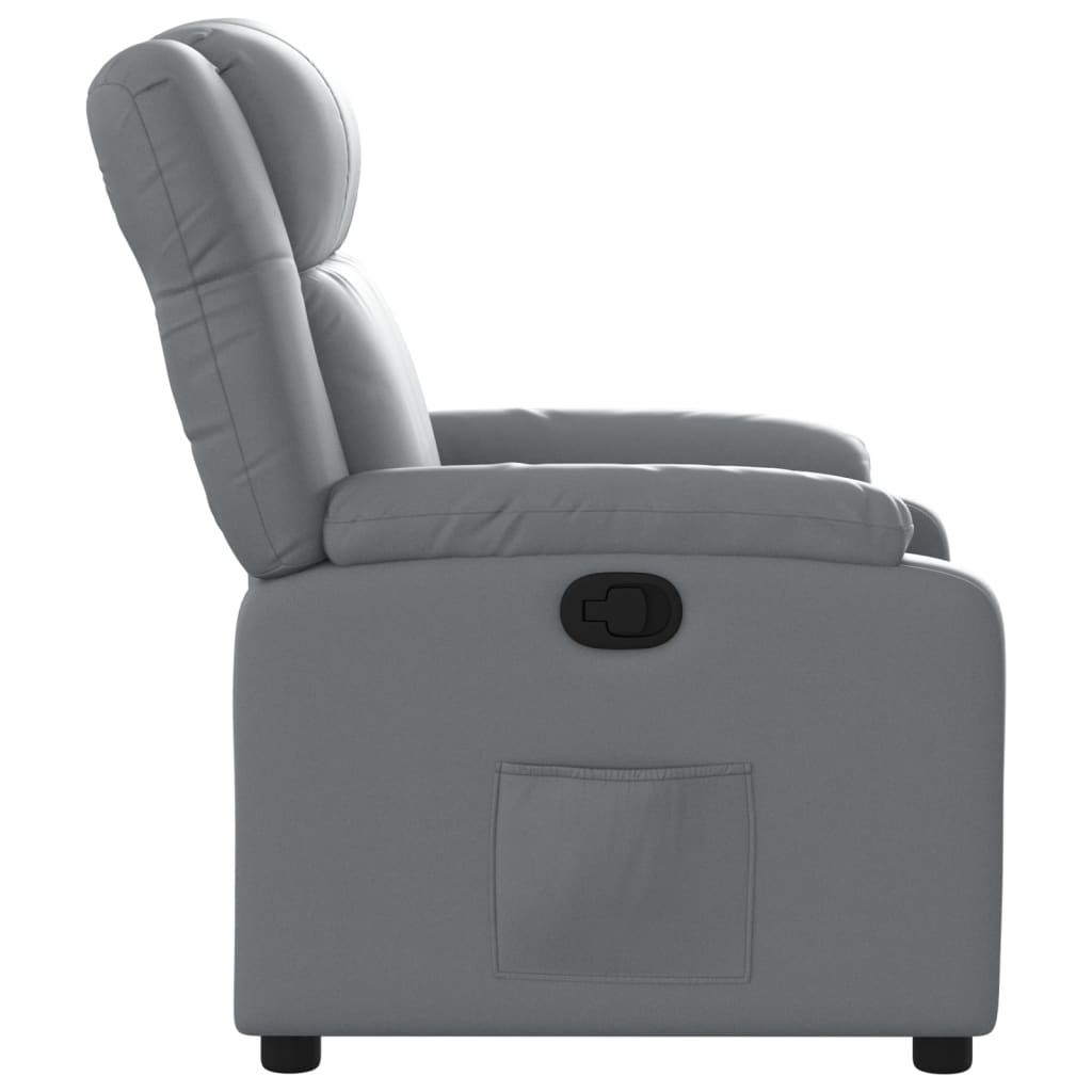 Fauteuil de relaxation simili cuir gris