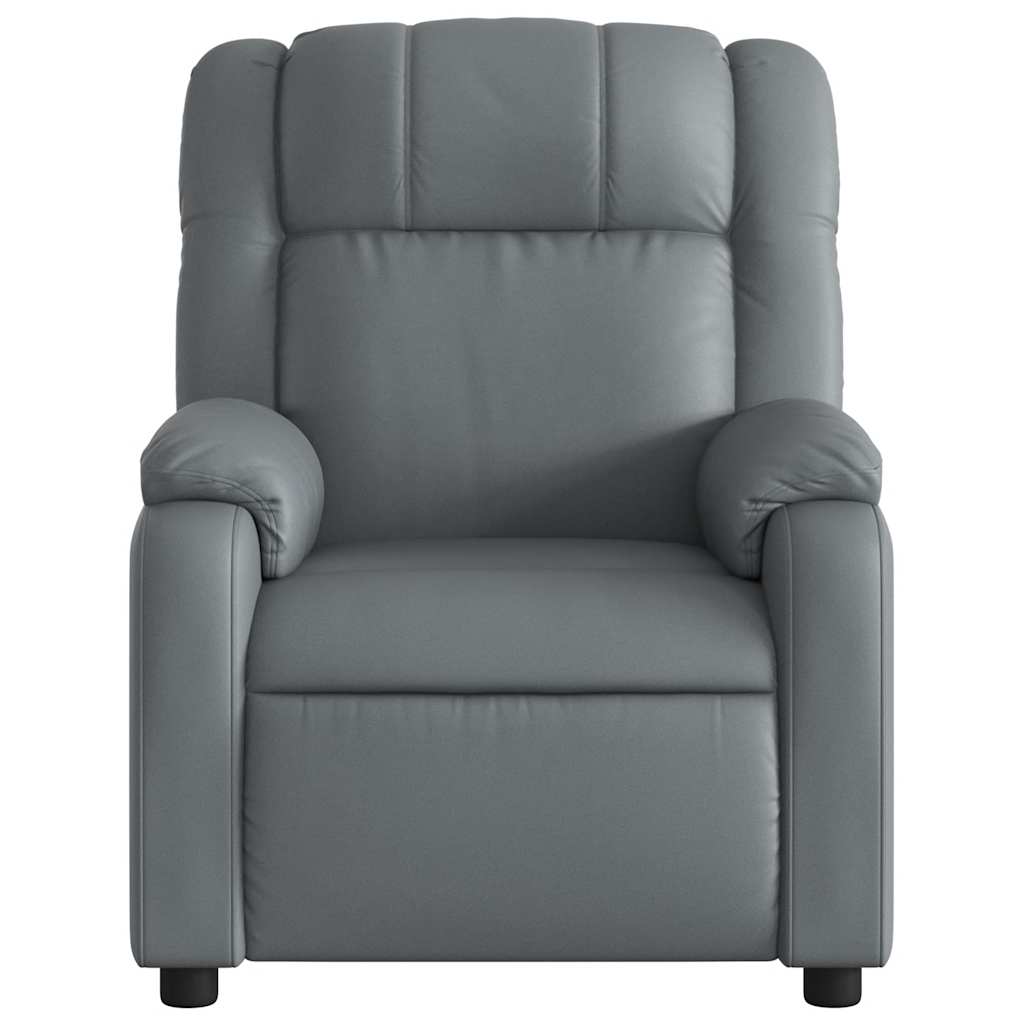 Fauteuil de massage simili cuir gris