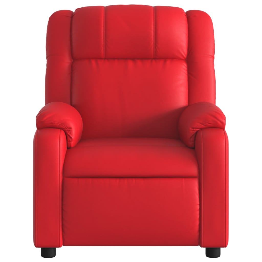 Fauteuil de massage simili cuir rouge