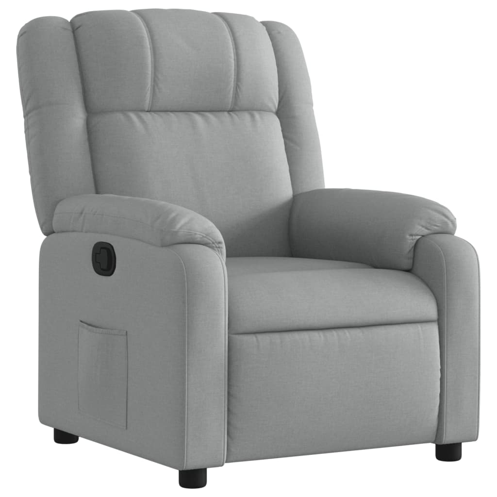Fauteuil de relaxation tissu gris clair