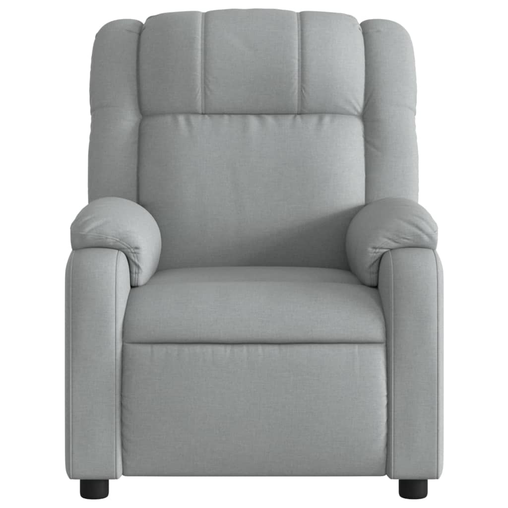 Fauteuil de relaxation tissu gris clair