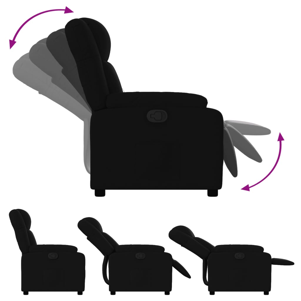 Fauteuil de relaxation tissu noir