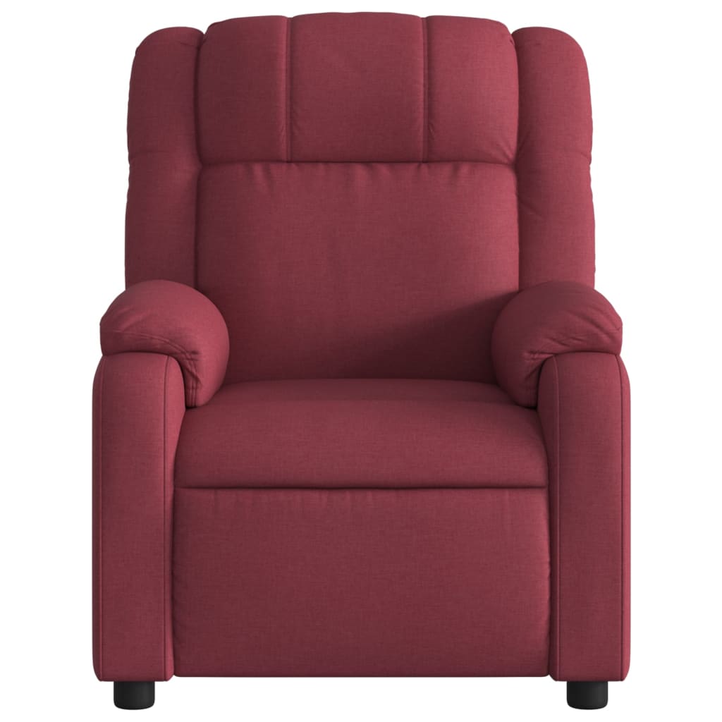 Fauteuil de relaxation tissu rouge vin