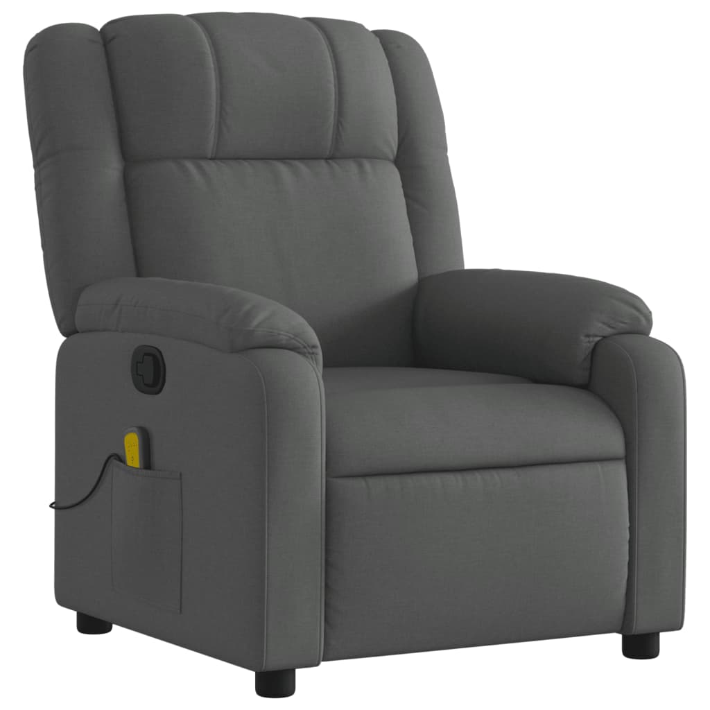 Massage Chair Dark Gray Fabric