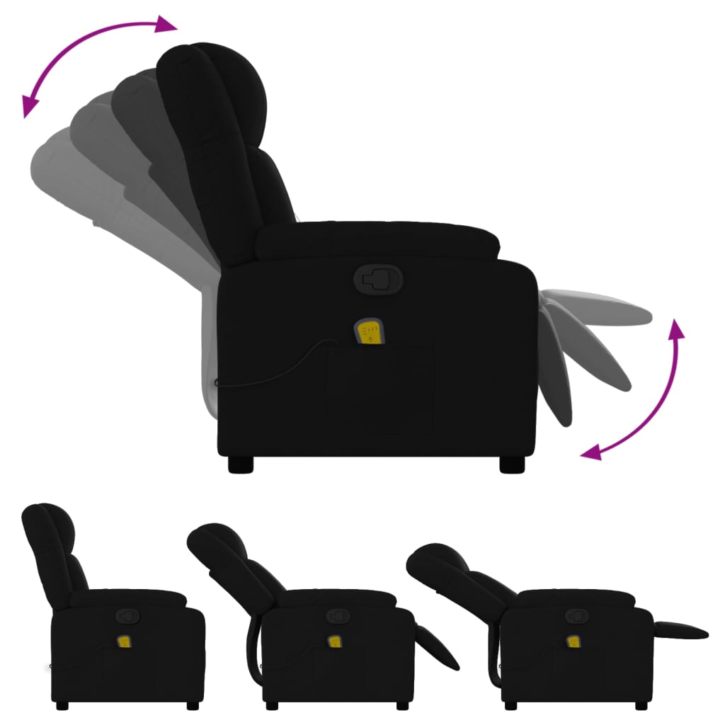 Fauteuil de massage tissu noir