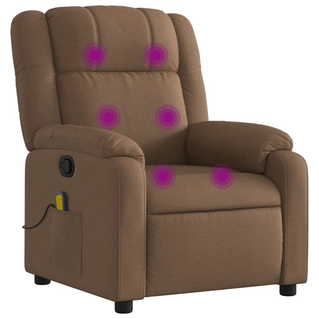 Fauteuil de massage tissu marron