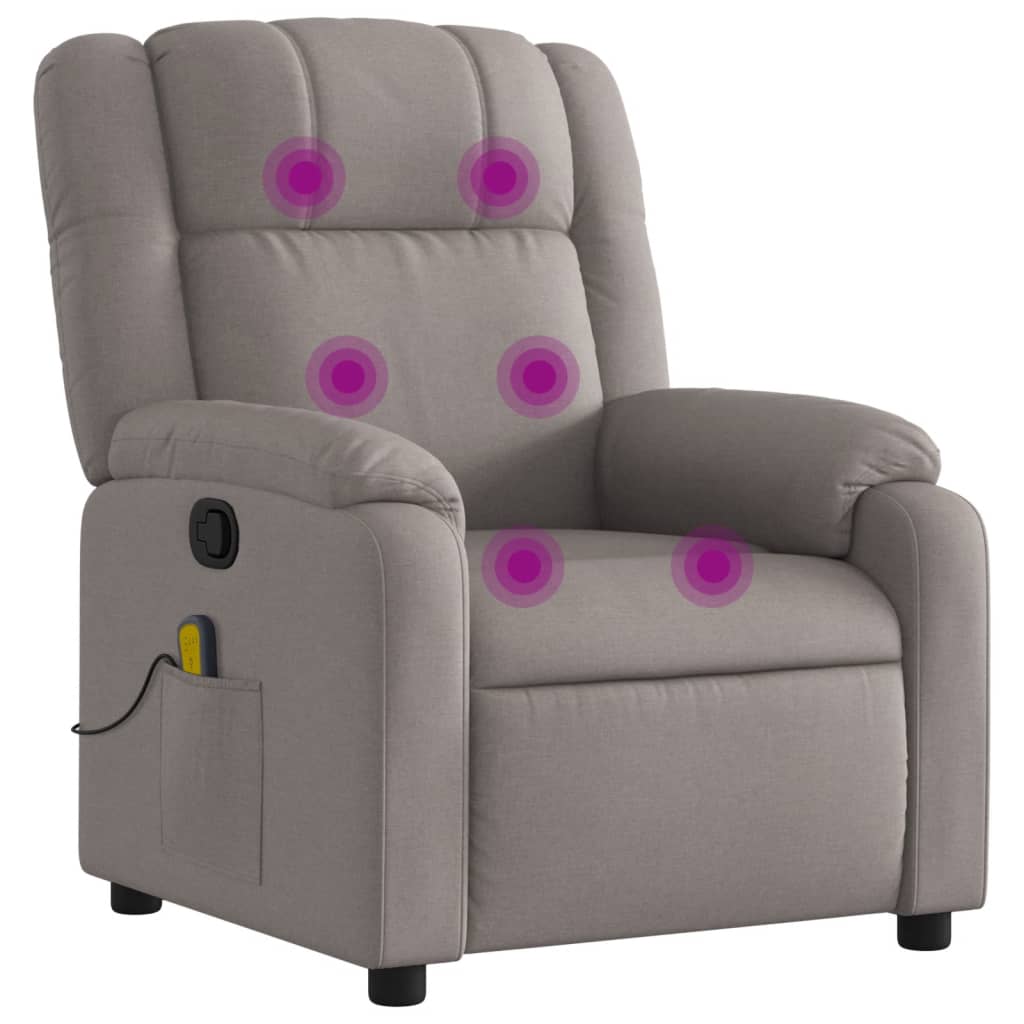 Fauteuil de massage tissu taupe