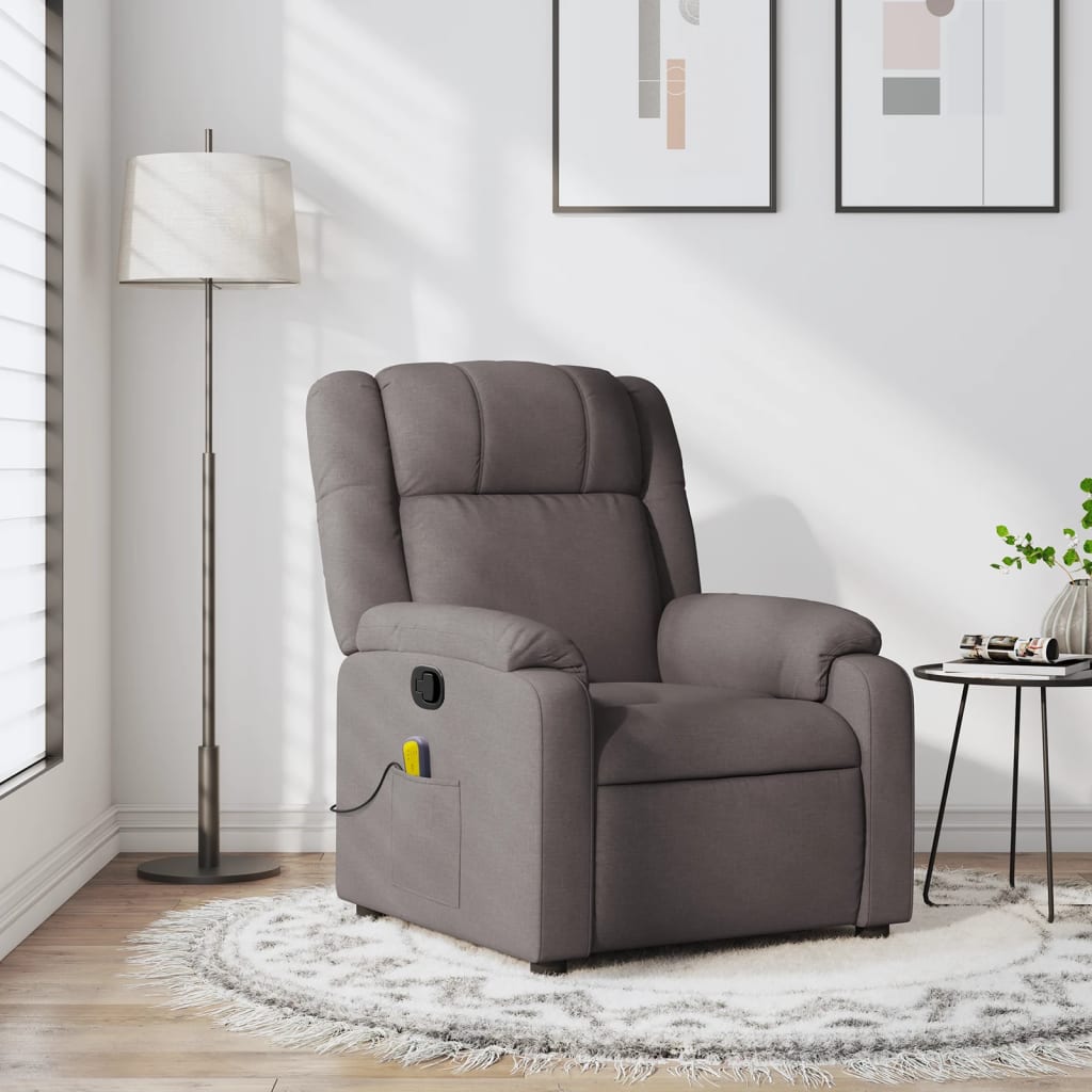 Fauteuil de massage tissu taupe