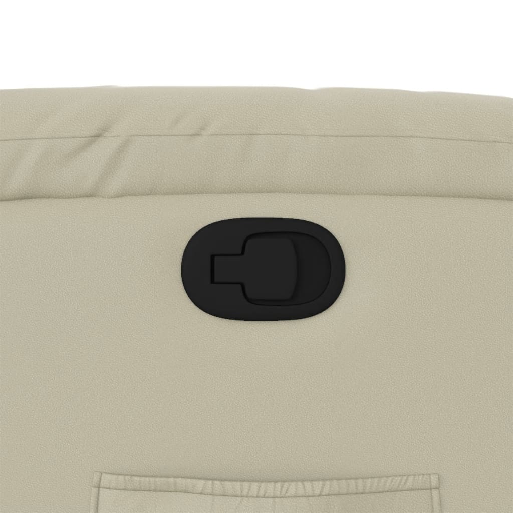 Relaxing chair cream artificial leather