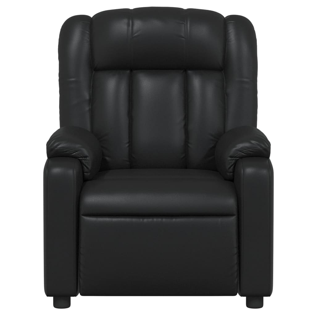 Massage Chair Black Faux Leather