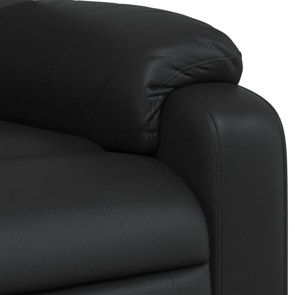 Massage Chair Black Faux Leather