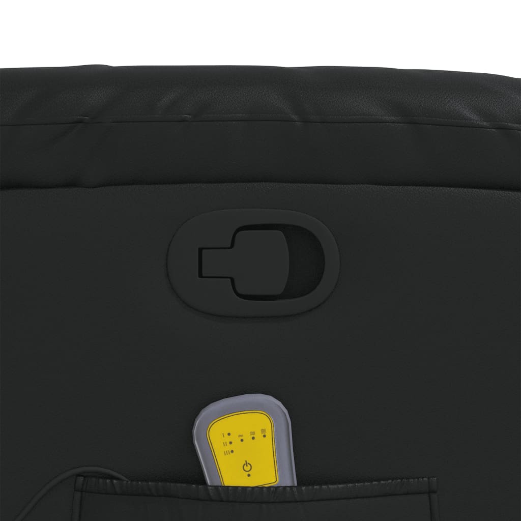 Massage Chair Black Faux Leather