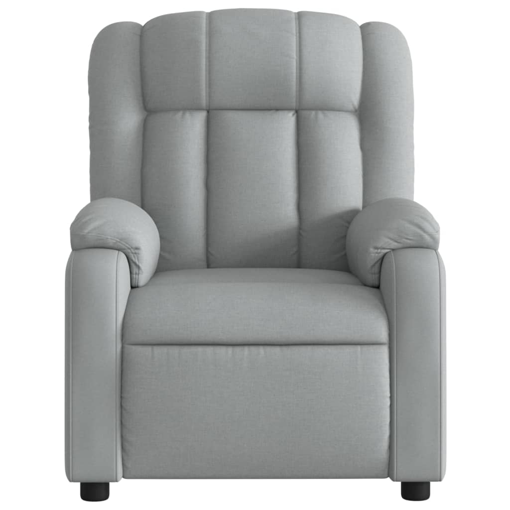 Fauteuil de relaxation tissu gris clair