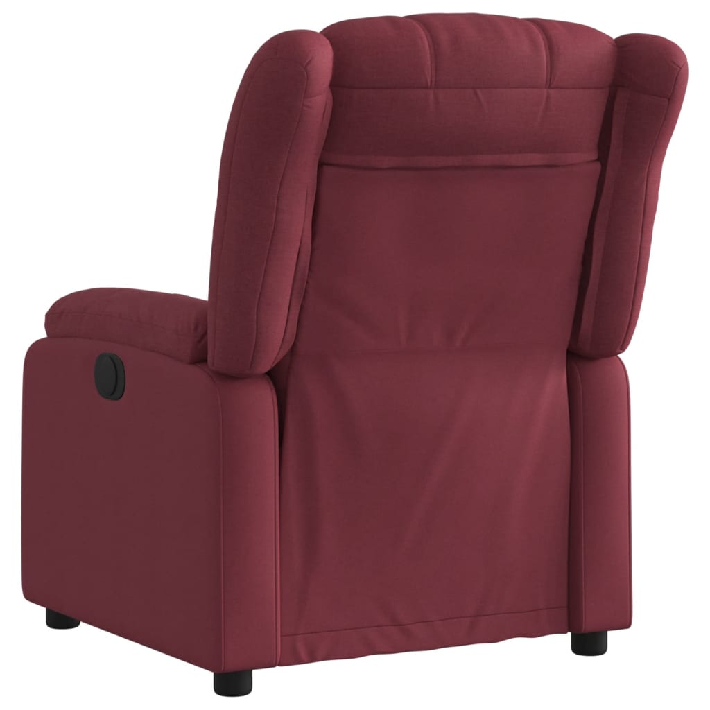 Fauteuil de relaxation tissu rouge vin