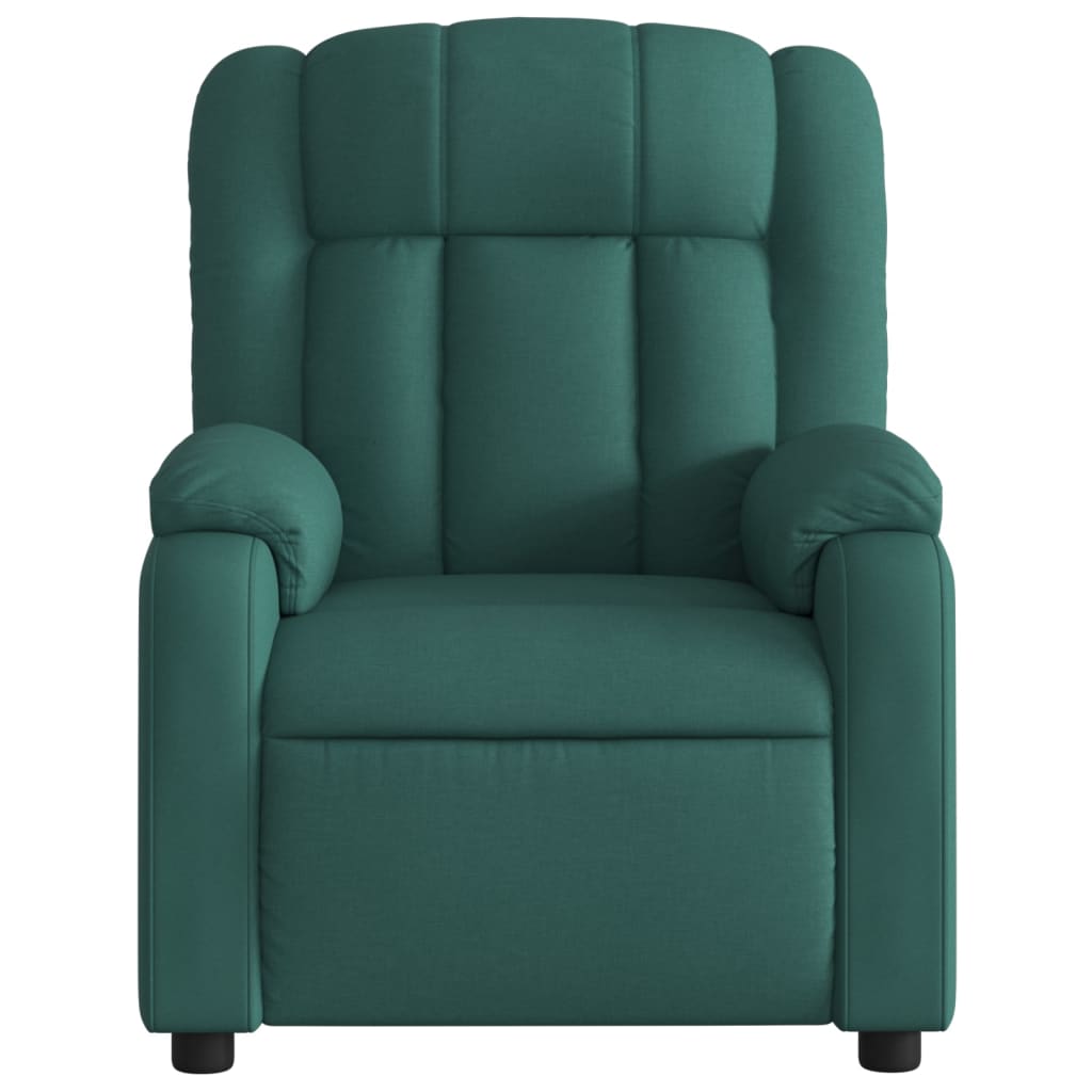 Fauteuil de relaxation tissu vert foncé