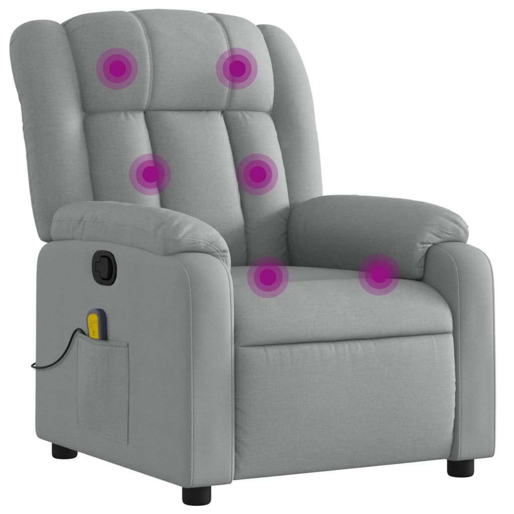 massage chair light gray fabric
