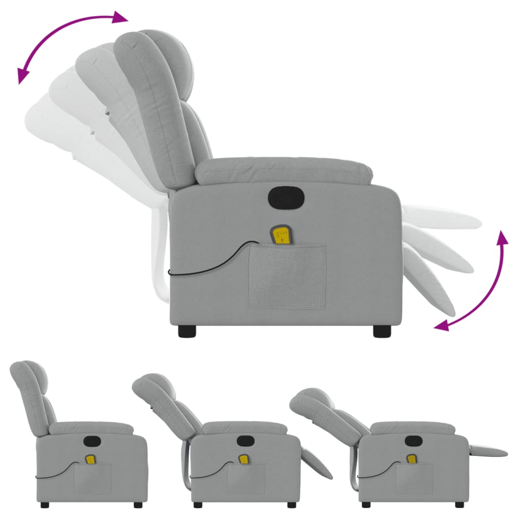 massage chair light gray fabric