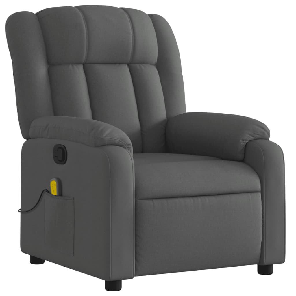 Fauteuil de massage tissu gris foncé