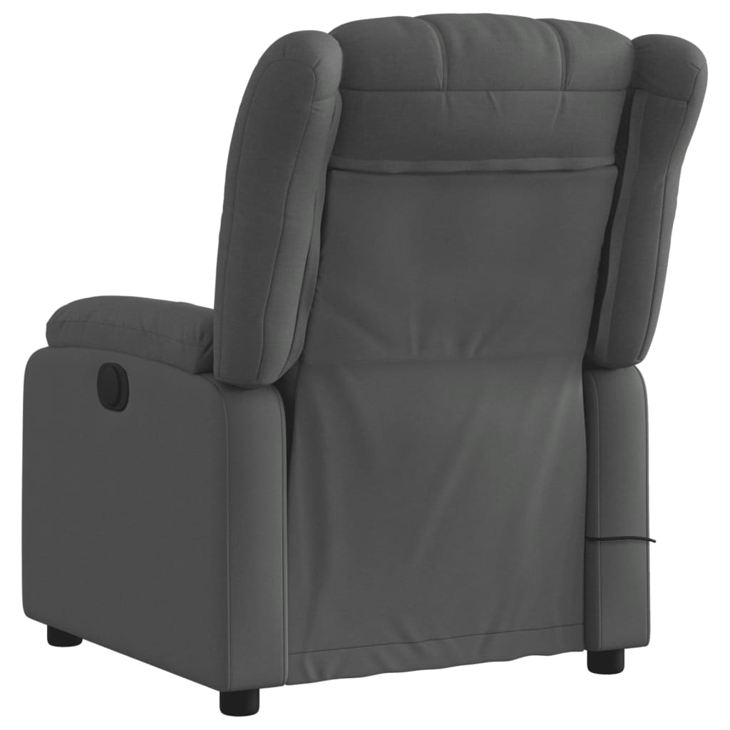 Fauteuil de massage tissu gris foncé