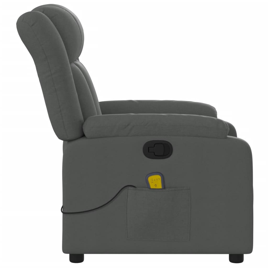Fauteuil de massage tissu gris foncé