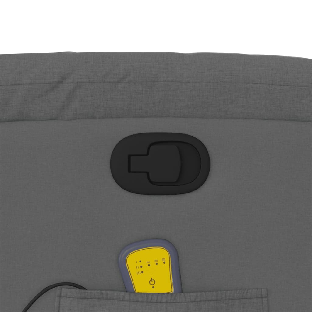 Fauteuil de massage tissu gris foncé