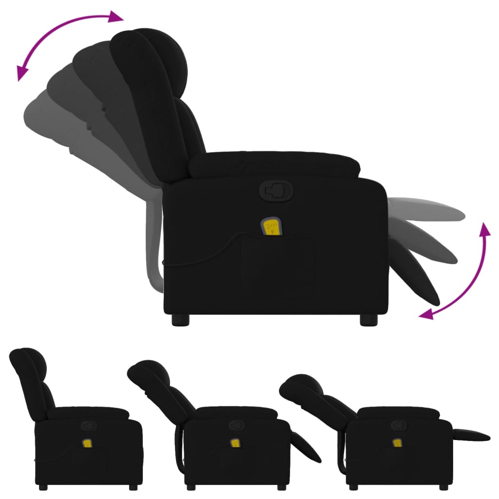 Massage Chair Black Fabric