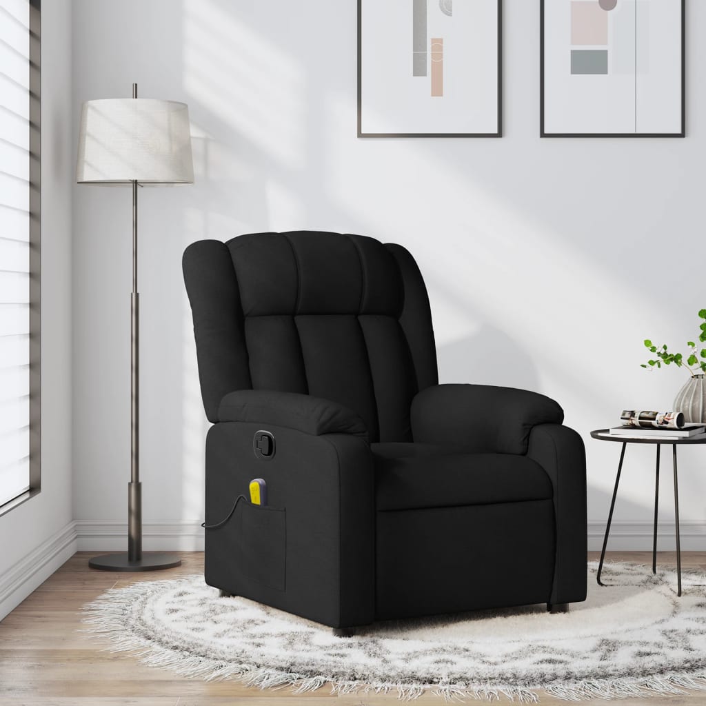 Massage Chair Black Fabric