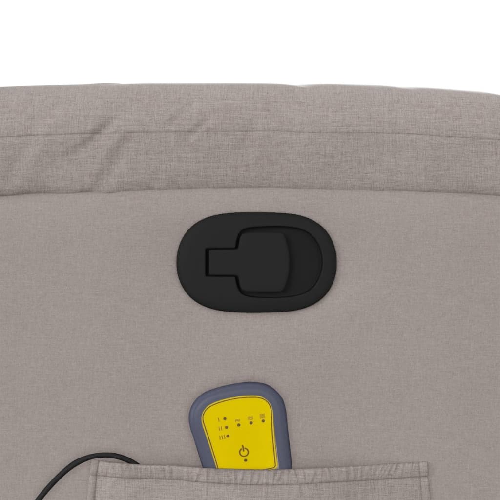 Massagesessel Taupe Stoff