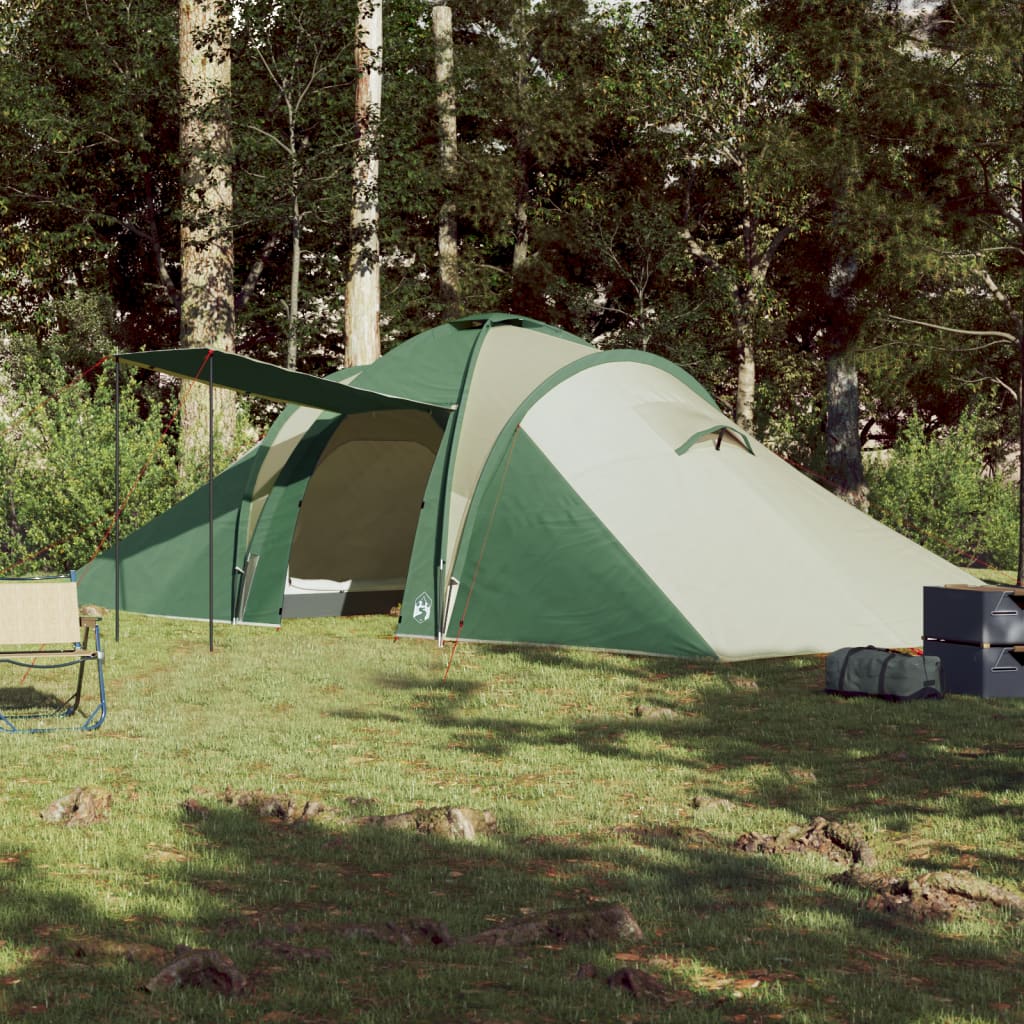 Tente familiale dôme 6 personnes verte imperméable